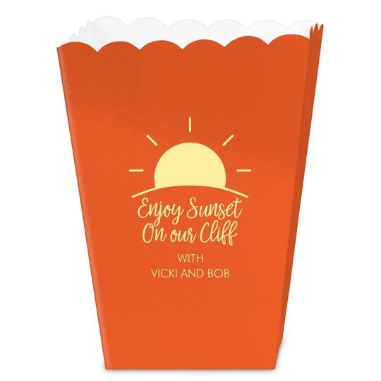 Enjoy Sunset on our Cliff Mini Popcorn Boxes